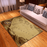 Tapis Carte Exploration Vintage