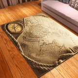 Tapis Map Monde Vintage Exploration