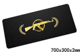 Tapis de Souris Gamer XXL Fusil AK 47 Or