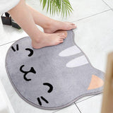 Tapis Chat <br> Gris Pour Salle de Bain