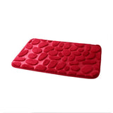 Tapis de bain façon galets <br> mémoire de forme