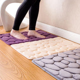 Tapis de bain façon galets mémoire de forme