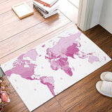 Tapis De Bain Map Monde Rose