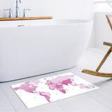 Tapis Salle De Bain Monde Rose