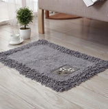 Tapis Salle de Bain Gris Épais