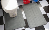 Tapis de Toilette Contour Couleur Gris