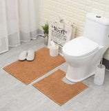 Tapis de Bain Et Contour WC Beige