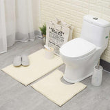 Tapis de Bain Et Contour WC Beige Clair