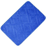 Tapis de Salle de Bain Bleu Épais et Moelleux