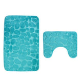 Tapis de Toilette<br> Couleur Bleue