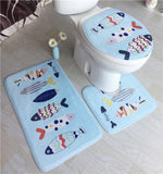 Tapis de Toilette<br> Motifs Poissons
