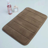 Tapis de Salle de Bain Moelleux Marron